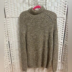 ASOS women’s chunky knit high fold collar long‎ sleeve sweater size M euc